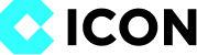 Logo with a turquoise geometric shape on the left and the text "Coinbase" in black on the right.